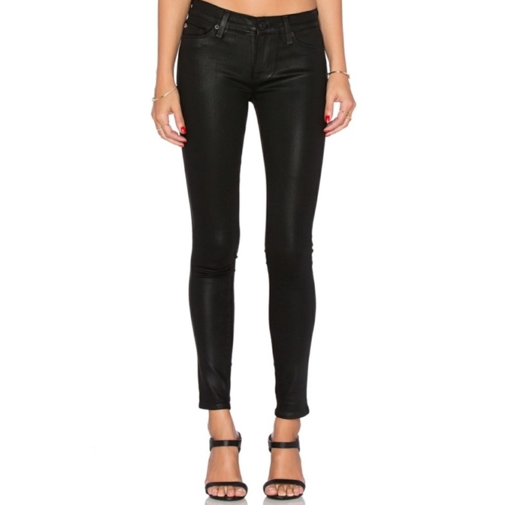 Hudson Krista Super Skinny Shiny Black Denim Jean
Size 31